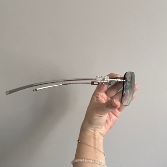 Vintage 90s/Y2K Gucci Rimless Wrap Around Sunglasses w/ Gradient Lens 🇮🇹 - Picture 5 of 11